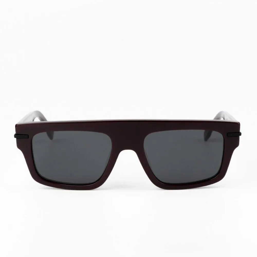 NEW Fendi FE40091U FENDIGRAPHY 69A Bordeaux Grey Unisex Square Sunglasses